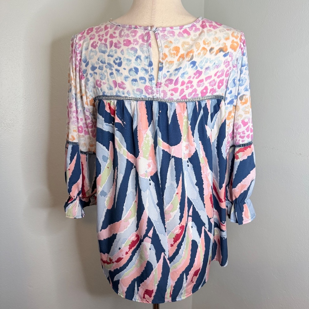 Umgee Women's Multi-Colored Multi-Patterned Top W… - image 3